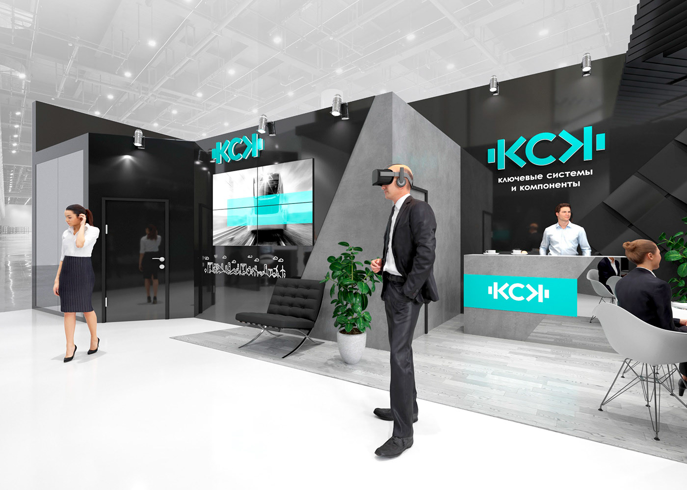 國外展臺案例內(nèi)部效果圖